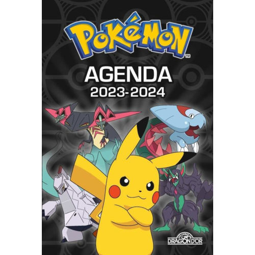 Agendas/Calendriers - POKEMON AGENDA 2023-2024 - COUVERTURE NOIRE