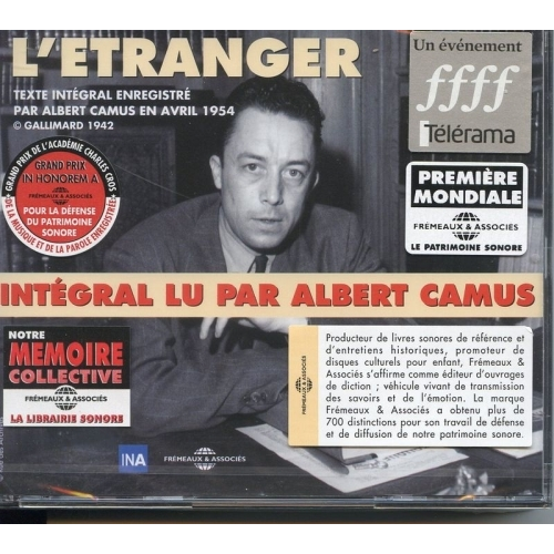Librairie sonore - L ETRANGER LU PAR ALBERT CAMUS EN 1954